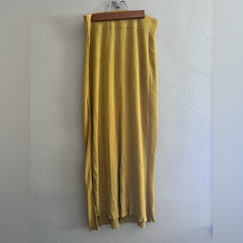 Free People Mustard Maxi Skirt